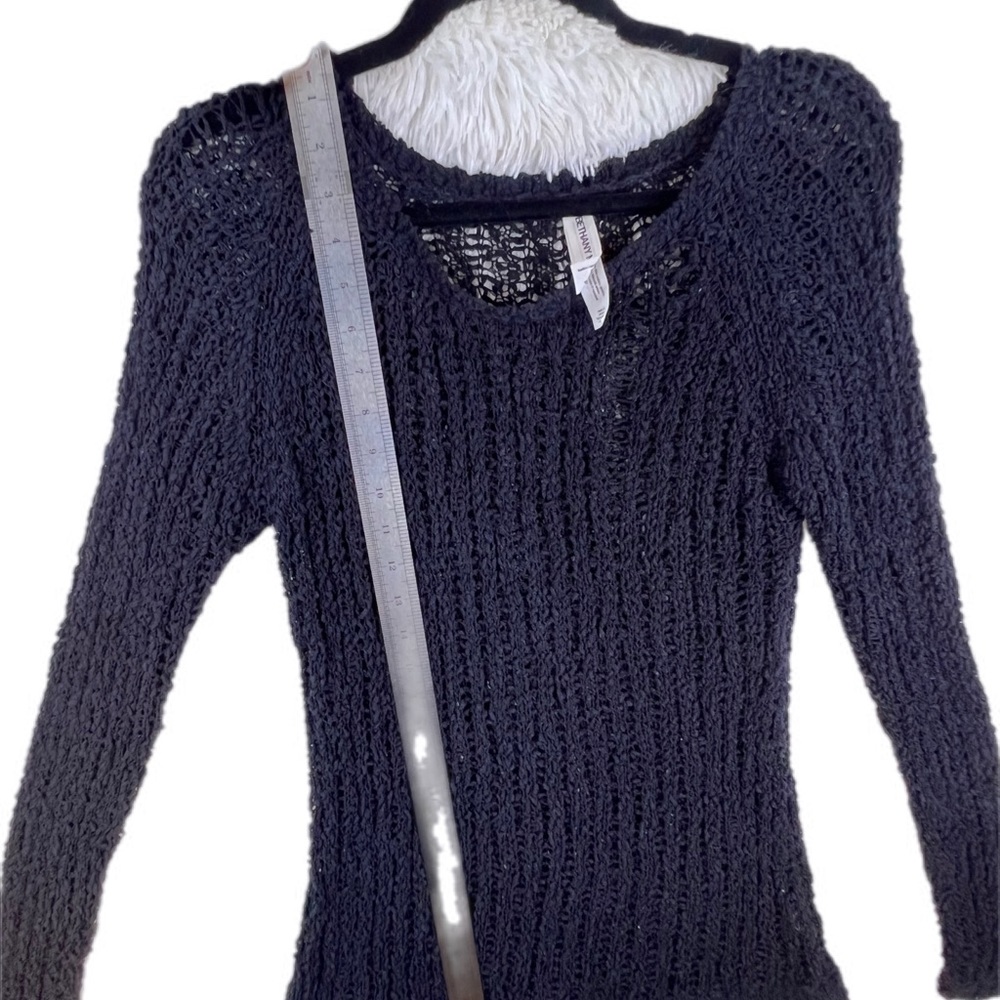 Aeropostale Bethany Mota Knit Black Sweater Cover Up Sz M - Picture 11 of 16